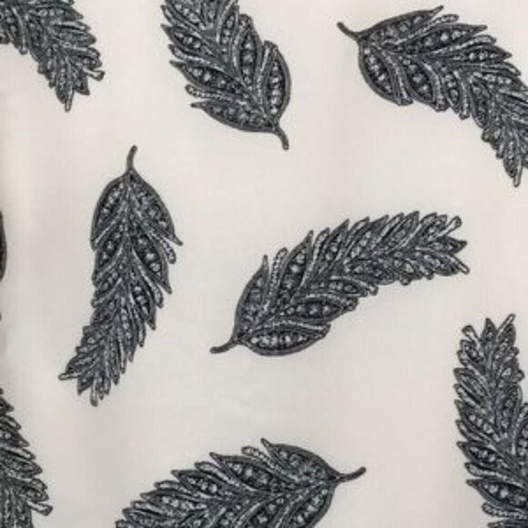 H&M feather print sleeveless shift dress Sz 2 - Picture 5 of 8